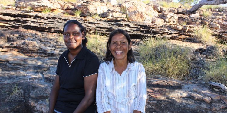 Isobel Peters and her daughter Naomi in country on her Lulim estate