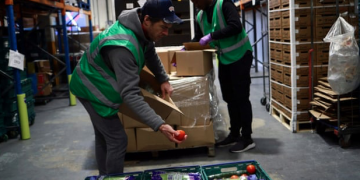 UK food waste charity given 360 tonnes more than usual as businesses close