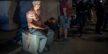 A homeless man in the west end London. Photograph: Sean Smith/The Guardian