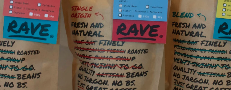 Rave Coffee doubles* average daily orders