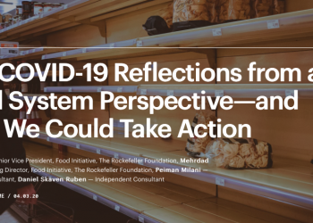 Five COVID-19 Reflections from a Food System Perspective—and How We Could Take Action