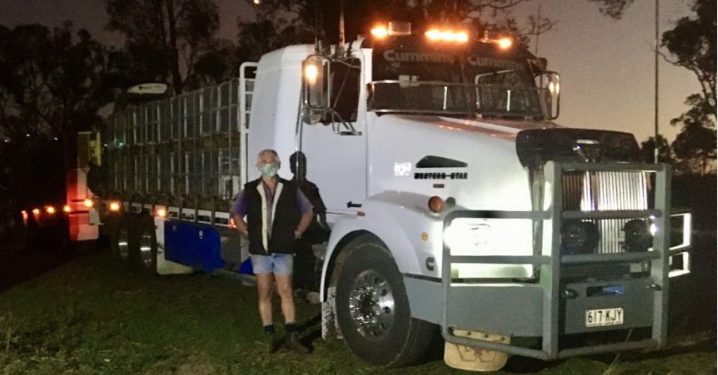 Beeekeeper Rex Carruthers heading off from Queensland to Victoria's almond orchards.(Supplied:Naomi Carruthers)