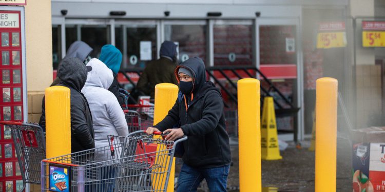 Several days into the Texas deep freeze, food is scarce